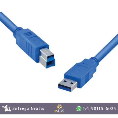 Cabo Usb para Impressora ou Ssd 3.0 Usb x Usb b 2m - U3ambm-2 *ENTREGA GRÁTIS*