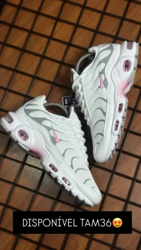 Tênis air max TN rosa e branco 36