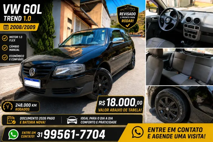 Volkswagen Gol Geração IV Trend 1.0 8V MI Total Flex Mec. 2P 2009