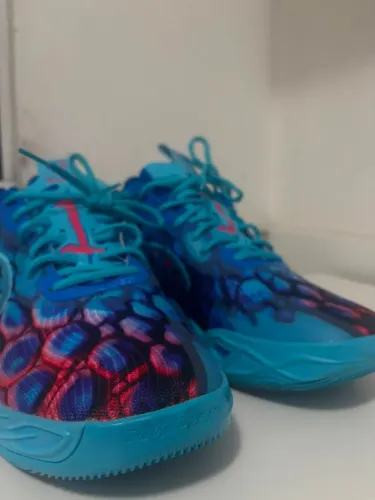 PUMA Tênis de basquete masculino X Lamelo Ball Mb.04 Lo Alien Skins - Azul