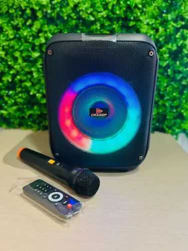 Caixa de som Bluetooth com microfone sem fio