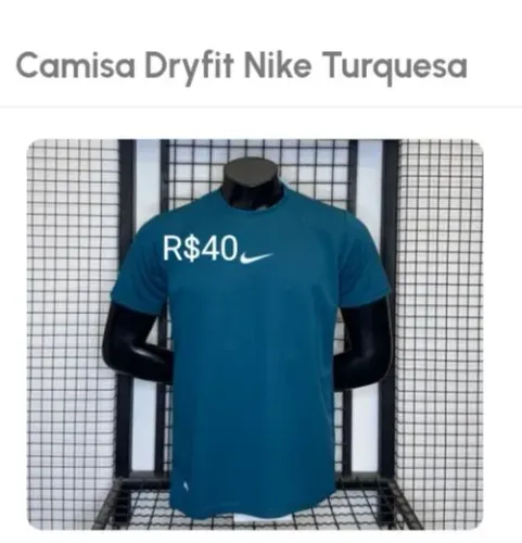 Camisa Dry fit Nike/ turquesa