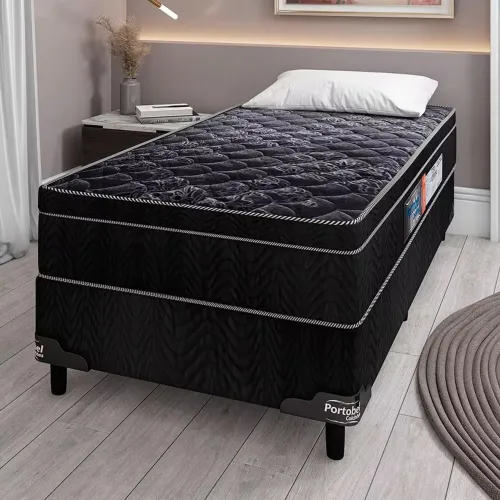 Cama box solteiro colchão embutido receba hojeee