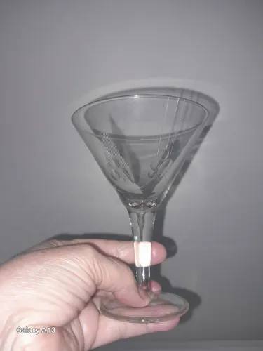 Antiguidade Taça champagne em Cristal Hering
