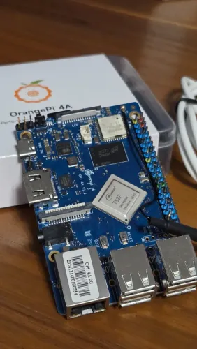 Mini PC Orange Pi 4A RISC-V 2GB RAM 2TOPS NPU Wifi BT5.0 - Usado 1 Mês Impecável