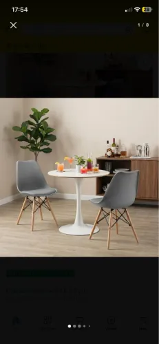 Conjunto 4 cadeiras Saarinen Dsw pés em madeira