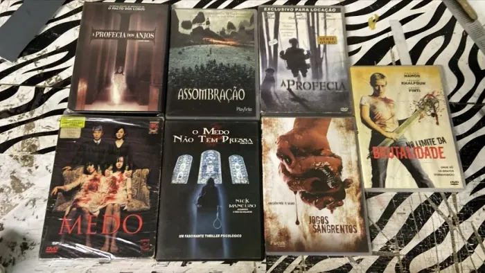 Dvds 7 Filmes horror suspense terror Assombração Jogos sangrentros A ProfeciaDvds 7 Filmes