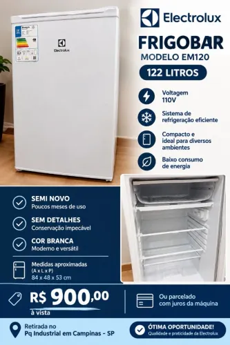Frigobar Electrolux  122 L 110v Modelo: Em120