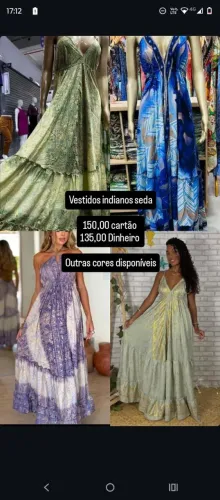 Vestido indianos seda