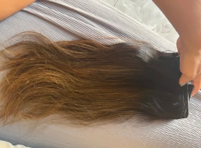 Mega Hair Aplique Cabelo Humano Vietnamita Morena Iluminada