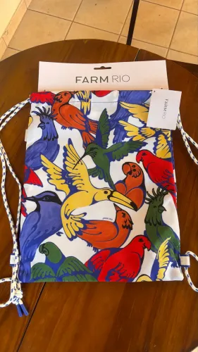 Bolsa Farm Praiana Passarejo Azul