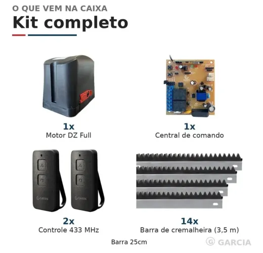 Motor Portão Eletronico Garen Kdz Fit 500kg 2c