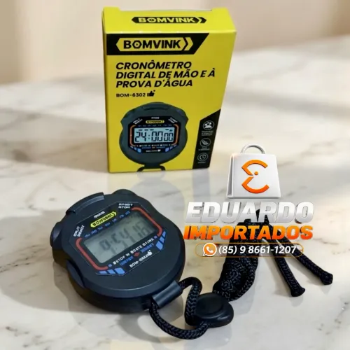 Cronômetro Digital a Prova d'água, Alarme Relógio, Temporizador com Corda, Esportivo