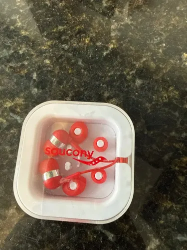 Fone de Ouvido Intra-Auricular Saucony Vermelho (Com Estojo) - Novo/Sem Uso