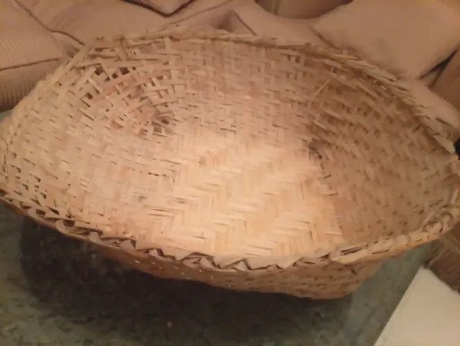 Cesti de palha antigo cornocopia