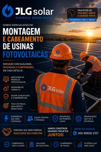 Equipe Especializada em Montagem de Usinas Solares | JLG Solar