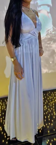 Vestido Longo Azul Claro -Unica vez de uso 