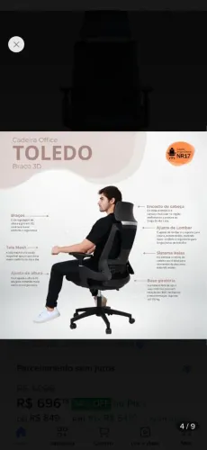 Cadeira Presidente Toledo office