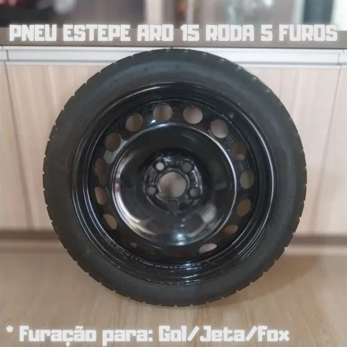 Pneu Estepe Aro 15 Roda 5 Furos | Furação: Gol/Jeta/Fox [NOVO, NUNCA USADO]