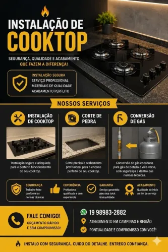Instalação de cooktop!