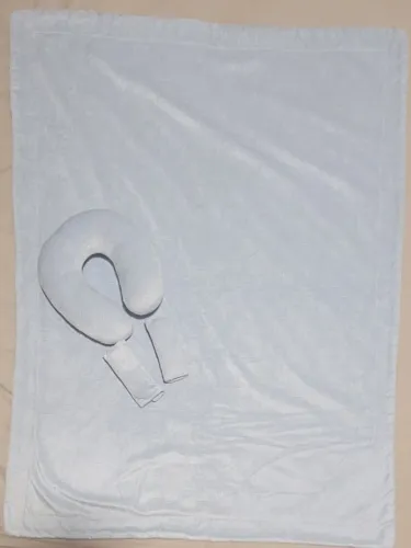 Cobertor felpudo Azul 93 x 73cm + suporte de pescoço + protetor de cinto