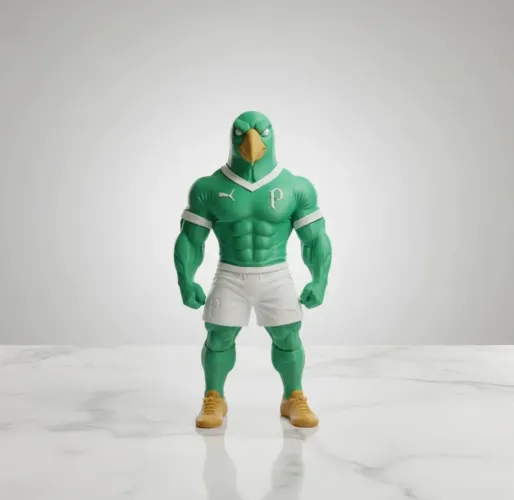 Mascote Canário do Palmeiras 25 cm - Impressão 3D de Alta Qualidade