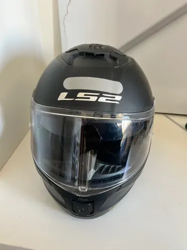 Capacete LS2 Stream II Preto Fosco (Tamanho 60) - Pouquíssimo Uso / Com Viseira Solar