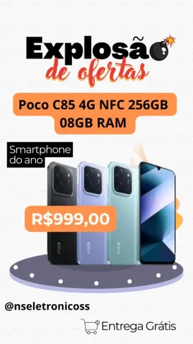 Poco c85 256/8gb com nfc - lacrado Entregamos
