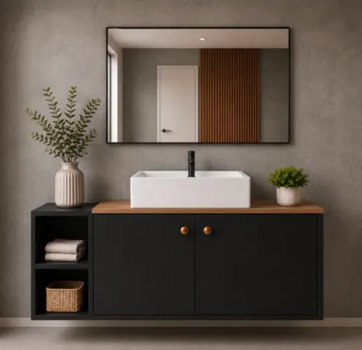 Armário Banheiro Pia Mais Cuba lavabo