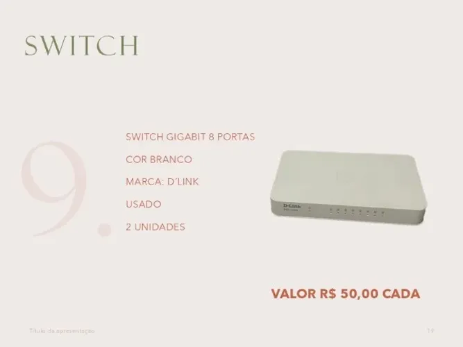 SWITCH D-LINK 8 PORTAS