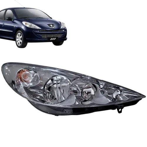Farol Peugeot 207 Direito 2009 2010 2011 2012 2013 Cromado