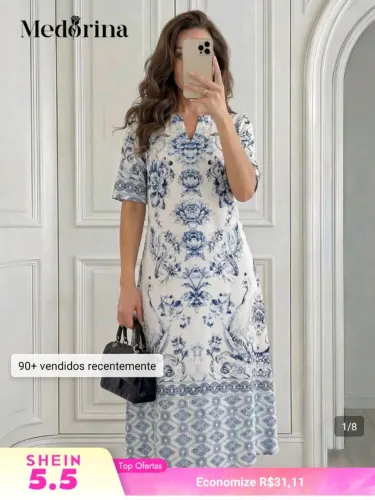 Vestido estampado lindíssimo!