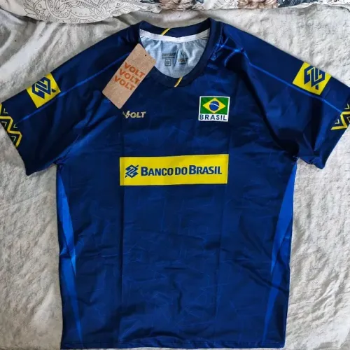 camisa original nova na etiqueta equipe vôlei brasil tamanho gg azul 2025 2026