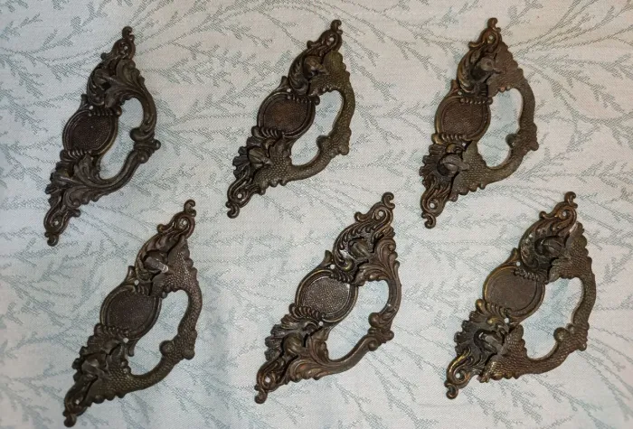 6 Puxadores Colonial antigos 