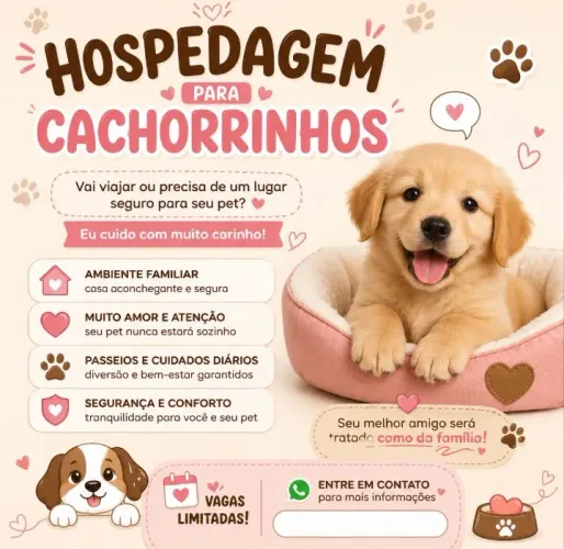 Hospedagem para cachorrinhos