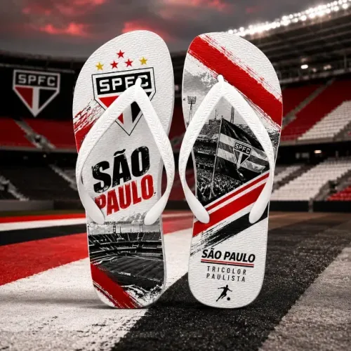 Chinelo Masculino São Paulo SPFC Tricolo