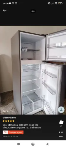 Geladeira Midea inverter Fros free 397 litros