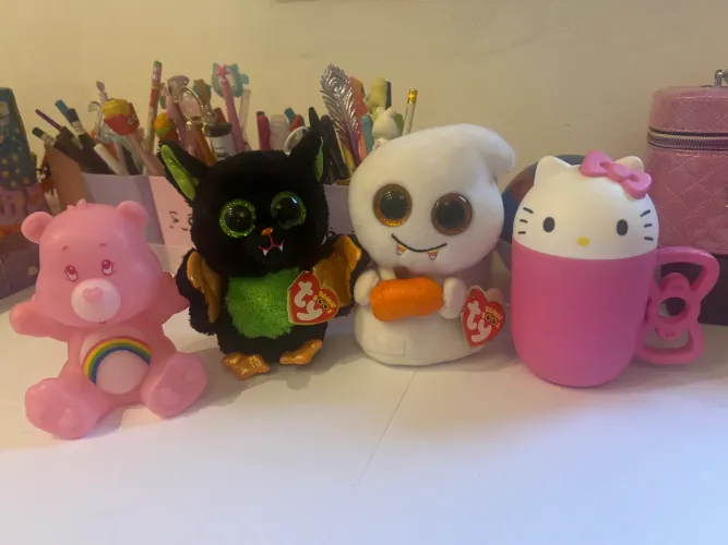 Lote 2 pelúcias Beanie boo e BRINDES