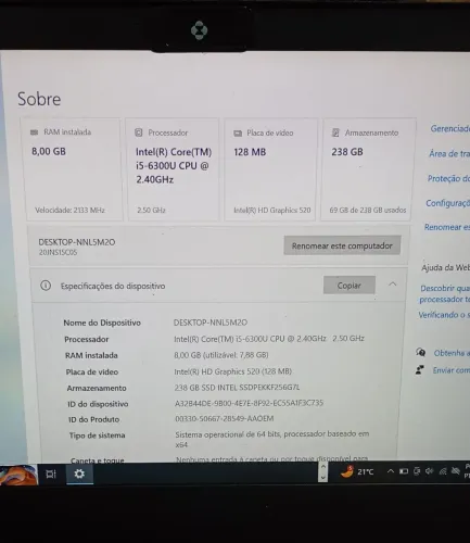 Notebook Lenovo core i5