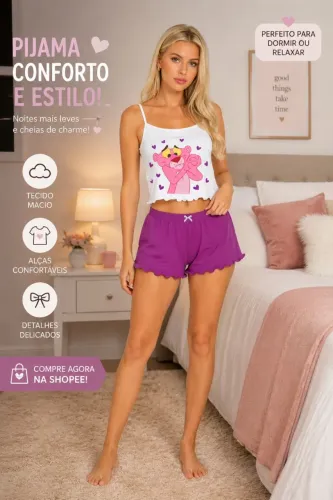 Pijama Babydoll Feminino Sortido - Conforto e Estilo para suas Noites