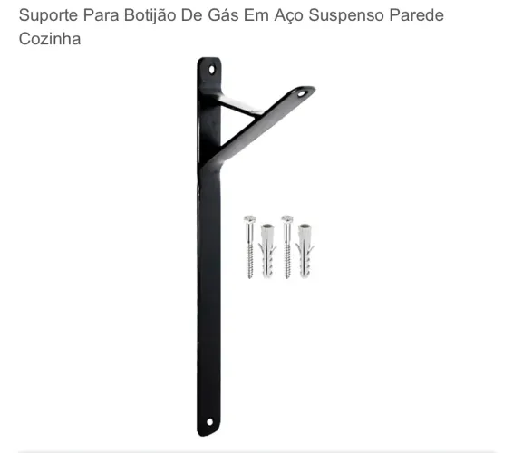 Suporte suspenso e reforçado para botijão de gás