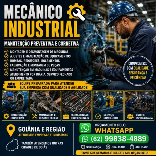 Mecânico Industrial - Prestação de serviço