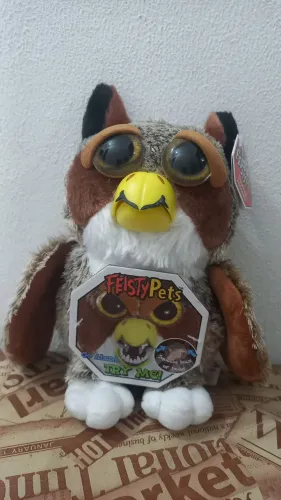 Pelúcia feisty pet Coruja da terra original