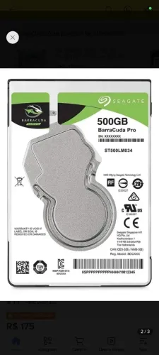 HD sata 500 gigas