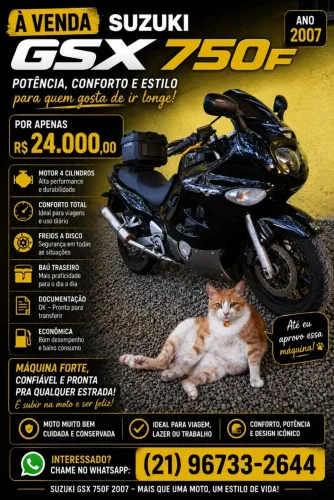 Suzuki GSX 750F Viver e diferente de estar vivo.
