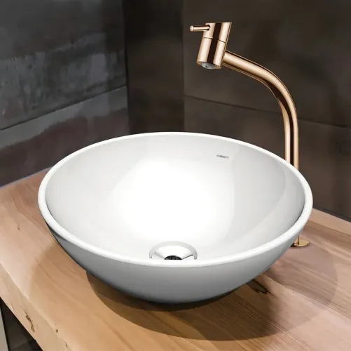 Torneira Lorenzetti Swan 1198 R42 de bancada Rose Gold