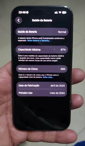 VENDO IPHONE 15 PRO - 256GB, 87% bateria