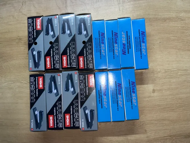 CAIXA COMPLETA COM 08 GRAMPEADORES + 35.000 GRAMPOS