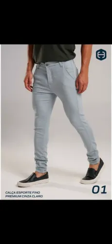Calças brim esporte fino skinny originais Halsen