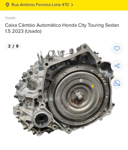CAIXA CÂMBIO AUTOMÁTICO HONDA CITY TOURING 1.5 2023